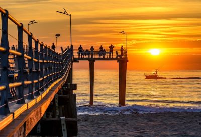 Sunrise Silhouettes On The Ocean Grove Pier